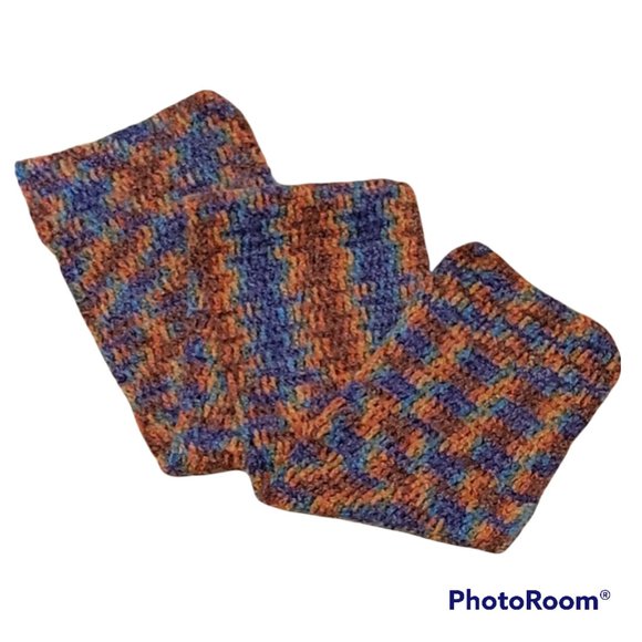 Handmade Crocheted Boho Long Winter Scarf - New - Picture 3 of 6